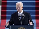 Prezident Joe Biden pi svém inauguraním projevu. (20. ledna 2021)
