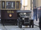 Historick tramvaj z roku 1930 si v Olomouci zahrla i ve filmu Doktor ivago,...
