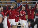 Radost dánských házenká ve tvrtfinále mistrovství svta.