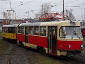 Tramvaj ev.. 7269 se po oprav z Ostravy vrátila v prosinci 2020. Na snímku je...