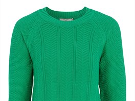 Pletený bavlnný svetr s jemným vzorováním, 999 K