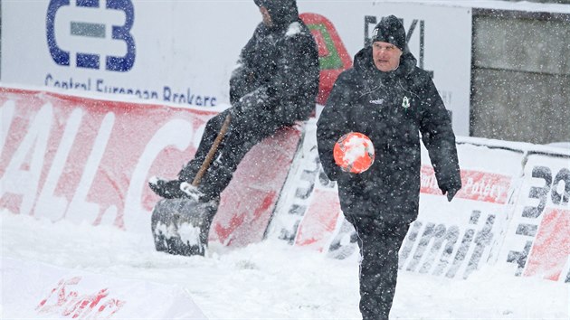 Kustod Jablonce Aleš Češek během zápasu proti Příbrami.
