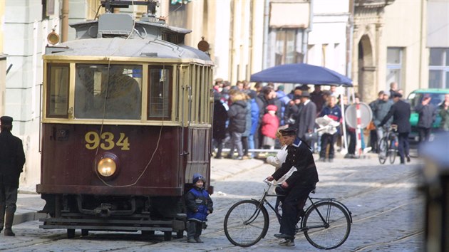 Historická tramvaj z roku 1930 si v Olomouci zahrála i ve filmu Doktor Živago, který se zde natáčel v roce 2002.