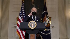 Americký prezident Joe Biden hovoří v Bílém Domě na téma - Klimatické změny...