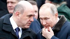 Pedseda Vlády Ruské federace Michail Miustin pi rozhovoru s prezidentem...