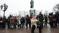 Protesty v Rusku na podporu zadreného hlavního opoziního pedáka Alexeje...