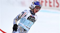 Ester Ledecká na trati v Crans Montan