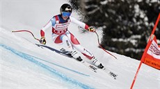 výcarská lyaka Lara Gutová-Behramiová na trati super-G v Crans Montan