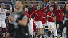 Radost dánských házenkářů ve čtvrtfinále mistrovství světa.