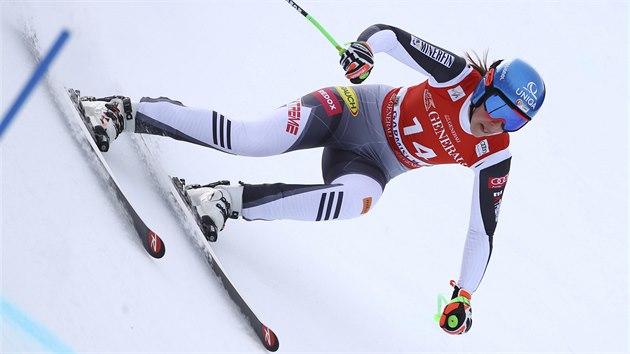 Petra Vlhová v superobřím slalomu v Garmisch-Partenkirchenu.
