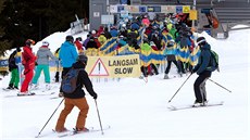 Ly�a�i ve st�edisku Stuhleck v obci Spital am Semmering ve �týrsku (21. ledna...