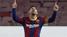 Lionel Messi z Barcelony slaví svůj gól.