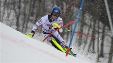 Clement Nöel ve slalomu v Chamonix.