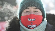 V Moskv� lidé protestují za propu�t�ní opozi�ního p�edáka Alexeje Navalného....