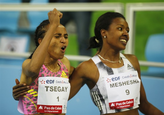 Etiopanka Gudaf Tsegayová zabhla na atletickém mítinku v Liévin halový svtový...