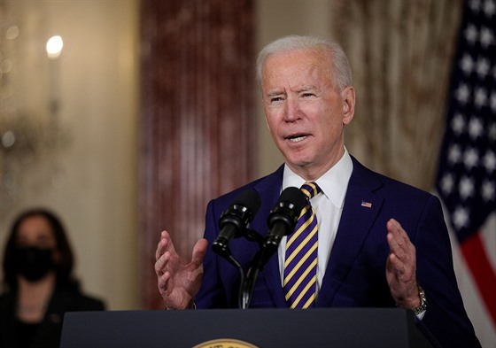 Americký prezident Joe Biden pednesl projev o zahraniní politice. (4. února...