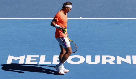 Rafael Nadal během 1. kola Australian Open