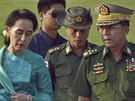 Do Aun Schan Su ij a éf generálního tábu barmské armády Min Aun Hlain na...