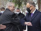 Milo Zeman a jeho polský protjek Andrzej Duda na summitu Visegrádské skupiny...