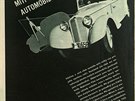 Reklama na automobily Jawa z asopis z doby první republiky
