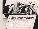 Reklama na automobily Wikov z asopis z doby první republiky