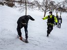 Mstská policie pijela a zasahuje u petínských svah (9.února 2021)