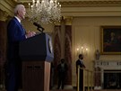 Americký prezident Joe Biden pednesl projev o zahraniní politice. (4. února...