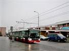 Na Plavsk nmst na brnnskch Vinohradech nyn jezd jen trolejbusy a...