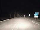 Silnice ve stedních echách zaspal v noci sníh