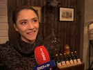 Hereka Eva Bureová bhem rozhovoru ke 100. dílu seriálu Slunená.