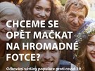 Vizuální kampa Prahy na podporu okování proti koronaviru.