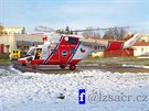 Leteck zchrann sluba Armdy R v Lnch u Plzn m pro pevozy pacient s...