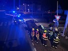 Po nehod v Dobanech na Plzesku skonilo auto na stee. Posádka od kolize...