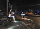 Nehoda osobního auta v Dobanech na Plzesku.