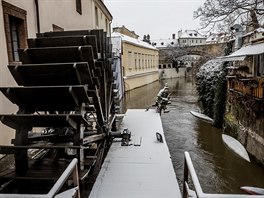 Zima se vrátila i do vltavského kanálu Čertovka. A zdrží se tam i v celé Praze...