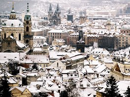 I v pondělí meteorologové očekávají v Praze sněhové přeháňky, které však během...