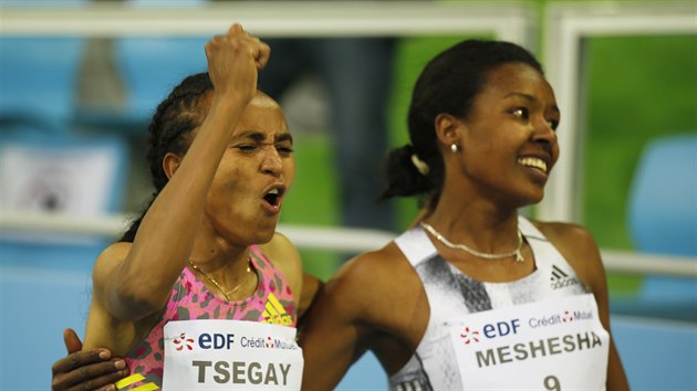 Etiopanka Gudaf Tsegayová zaběhla na atletickém mítinku v Liévin halový světový...