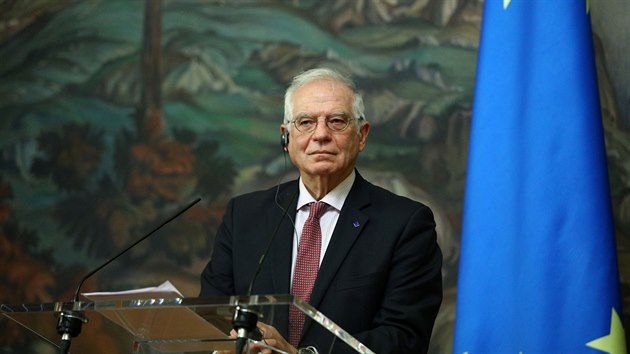 f diplomacie Evropsk unie Josep Borrell v Moskv (5. nora 2021)