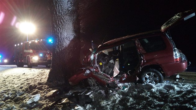 Řidič u Netřebic vyjel ze silnice a narazil do stromu. Na místě zemřel.