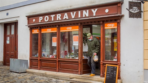 Obchod s potravinami Coop v českokrumlovské ulici Latrán