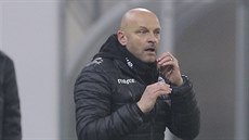 Plzeský trenér Adrián Gua bhem zápasu proti Liberci