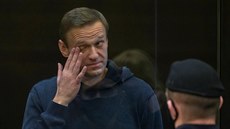Ruský opoziční lídr Alexej Navalnyj u soudu (2. února 2021)
