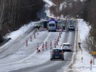 Fronty na hraniním pechodu Pomezí nad Ohí jsou malé nebo ádné, pendlei...