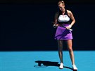 Petra Kvitová pemýlí ve druhém kole Australian Open.