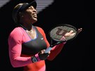 Amerianka Serena Williamsová se diví v semifinále Australian Open.