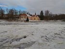 V Kolodjch nad Lunic hroz kvli ledu vylit eky. (17. 2. 2021)