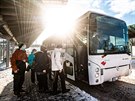 Autobusov terminl v Trutnov (12. nora 2021)