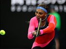 Amerianka Serena Williamsová bhem tvrtfinále Australian Open.