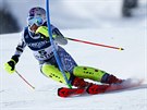 Ester Ledecká ve slalomové ásti kombinace na mistrovství svta v Cortin...