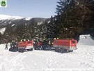 Jednotky hasi�� byly svol�ny kv�li p�du laviny do Ob��ho dolu, z m�sta srazu u...